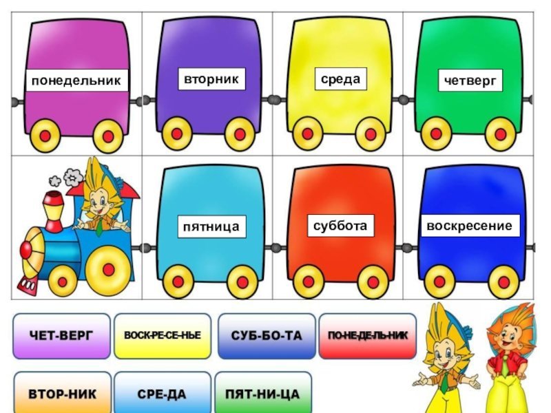 Понедельник вторник. Дни недели. Паровозик с днями недели. Дни недели для детей. Карточки с днями недели для детей.